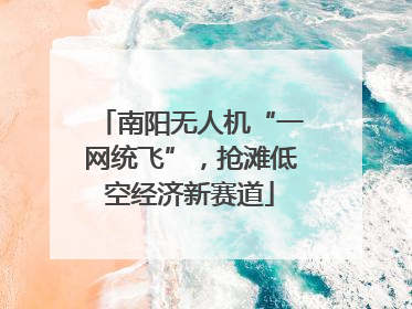 南阳无人机“一网统飞”，抢滩低空经济新赛道
