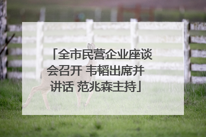 全市民营企业座谈会召开 韦韬出席并讲话 范兆森主持