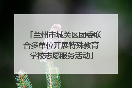 兰州市城关区团委联合多单位开展特殊教育学校志愿服务活动