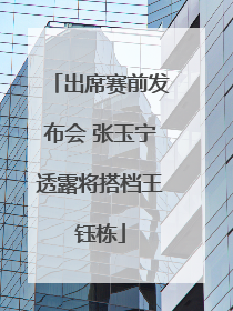 出席赛前发布会 张玉宁透露将搭档王钰栋