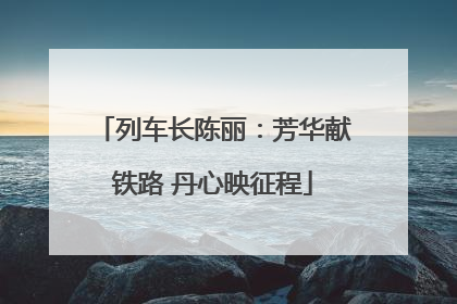 列车长陈丽：芳华献铁路 丹心映征程