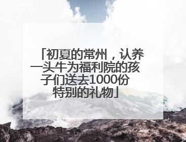 初夏的常州，认养一头牛为福利院的孩子们送去1000份特别的礼物