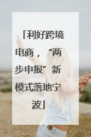 利好跨境电商，“两步申报”新模式落地宁波