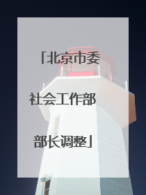 北京市委社会工作部部长调整
