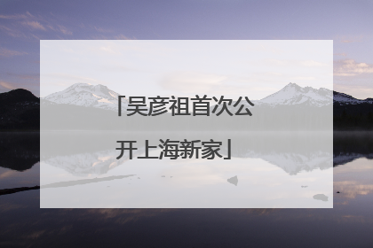 吴彦祖首次公开上海新家