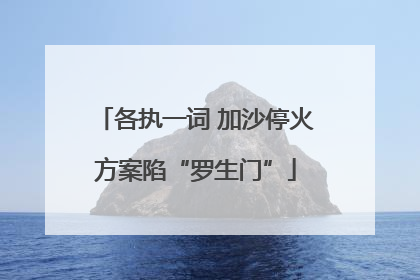 各执一词 加沙停火方案陷“罗生门”