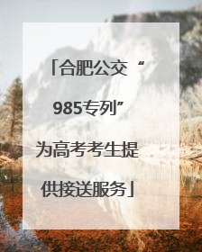 合肥公交“985专列”为高考考生提供接送服务