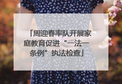 周迎春率队开展家庭教育促进“一法一条例”执法检查