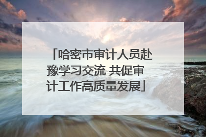 哈密市审计人员赴豫学习交流 共促审计工作高质量发展