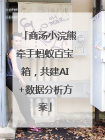 商汤小浣熊牵手蚂蚁百宝箱，共建AI+数据分析方案