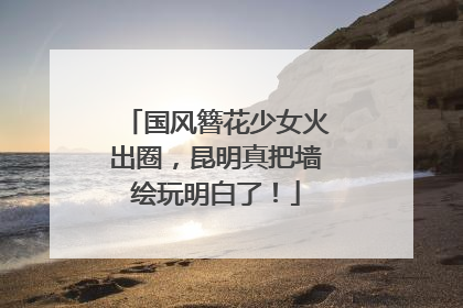 国风簪花少女火出圈，昆明真把墙绘玩明白了！