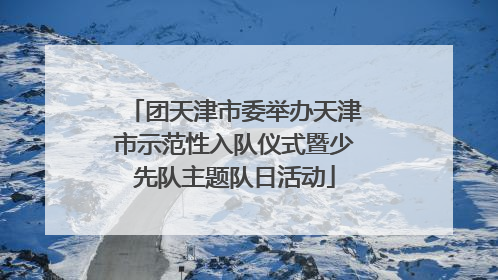 团天津市委举办天津市示范性入队仪式暨少先队主题队日活动