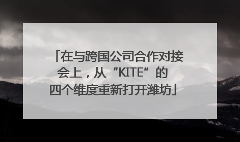 在与跨国公司合作对接会上，从“KITE”的四个维度重新打开潍坊