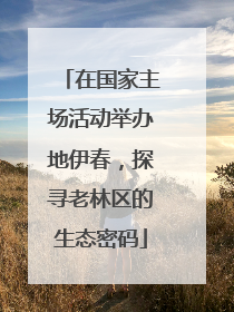在国家主场活动举办地伊春，探寻老林区的生态密码