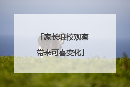家长驻校观察带来可喜变化
