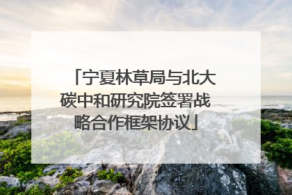 宁夏林草局与北大碳中和研究院签署战略合作框架协议