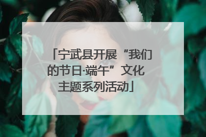 宁武县开展“我们的节日·端午”文化主题系列活动