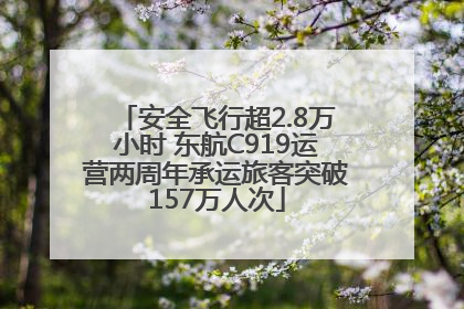 安全飞行超2.8万小时 东航C919运营两周年承运旅客突破157万人次