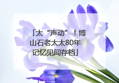 太“声动”！博山石老太太80年记忆见闻存档