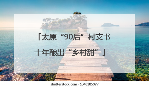 太原“90后”村支书十年酿出“乡村甜”