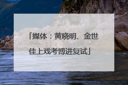 媒体：黄晓明、金世佳上戏考博进复试