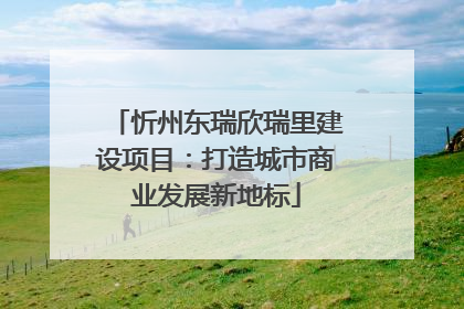 忻州东瑞欣瑞里建设项目：打造城市商业发展新地标