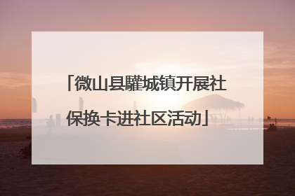 微山县驩城镇开展社保换卡进社区活动