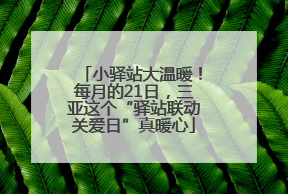 小驿站大温暖！每月的21日，三亚这个“驿站联动关爱日”真暖心