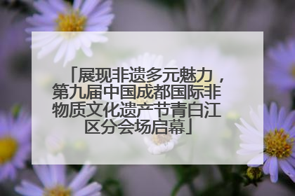 展现非遗多元魅力，第九届中国成都国际非物质文化遗产节青白江区分会场启幕