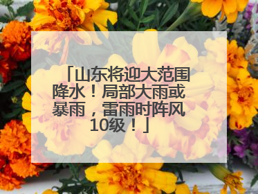 山东将迎大范围降水！局部大雨或暴雨，雷雨时阵风10级！