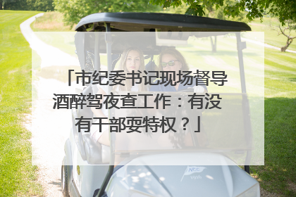 市纪委书记现场督导酒醉驾夜查工作：有没有干部耍特权？