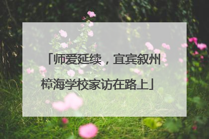 师爱延续，宜宾叙州樟海学校家访在路上