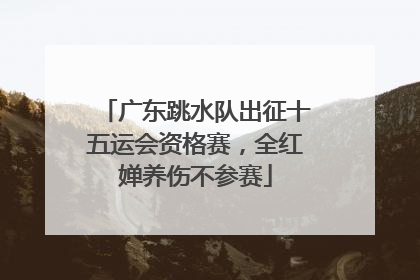 广东跳水队出征十五运会资格赛，全红婵养伤不参赛