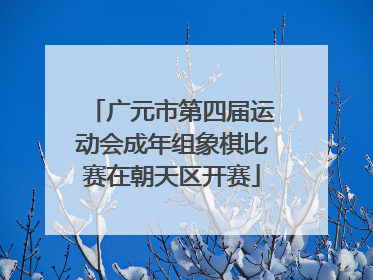 广元市第四届运动会成年组象棋比赛在朝天区开赛