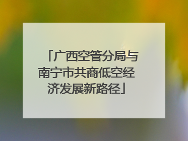 广西空管分局与南宁市共商低空经济发展新路径