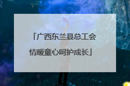 广西东兰县总工会情暖童心呵护成长