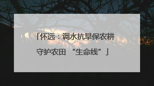 怀远：调水抗旱保农耕 守护农田 “生命线”