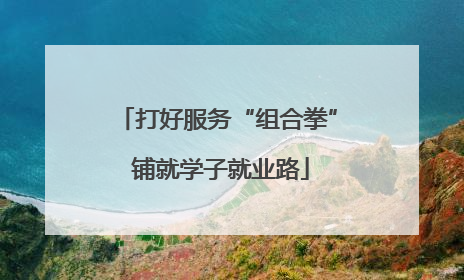 打好服务“组合拳” 铺就学子就业路