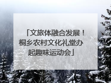 文旅体融合发展！桐乡农村文化礼堂办起趣味运动会