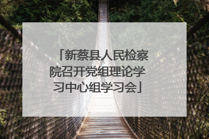 新蔡县人民检察院召开党组理论学习中心组学习会