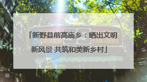 新野县前高庙乡：晒出文明新风景 共筑和美新乡村