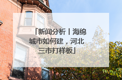 新闻分析丨海绵城市如何建，河北三市打样板
