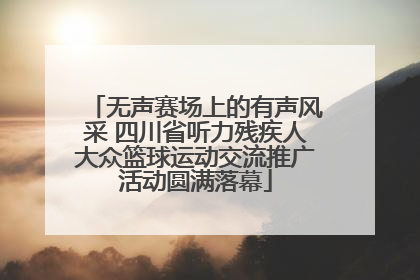无声赛场上的有声风采 四川省听力残疾人大众篮球运动交流推广活动圆满落幕