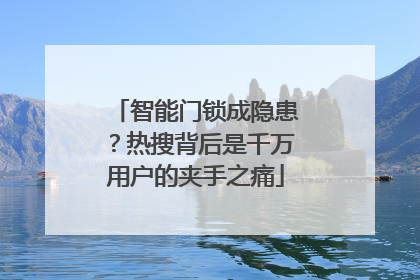 智能门锁成隐患？热搜背后是千万用户的夹手之痛