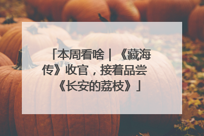 本周看啥｜《藏海传》收官，接着品尝《长安的荔枝》