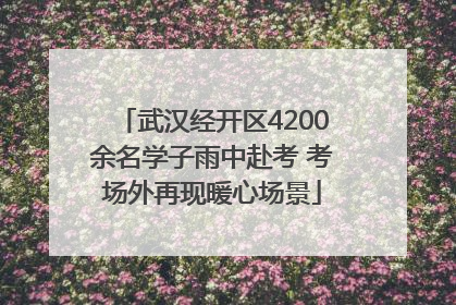 武汉经开区4200余名学子雨中赴考 考场外再现暖心场景