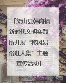 梁山县韩岗镇新时代文明实践所开展“移风易俗赶大集”主题宣传活动