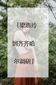 梁惠玲到齐齐哈尔调研