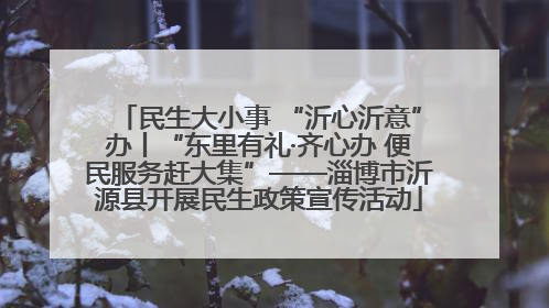 民生大小事 “沂心沂意”办丨“东里有礼·齐心办 便民服务赶大集”——淄博市沂源县开展民生政策宣传活动