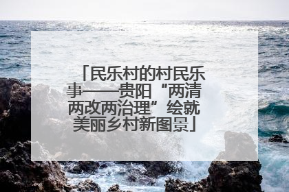 民乐村的村民乐事——贵阳“两清两改两治理”绘就美丽乡村新图景